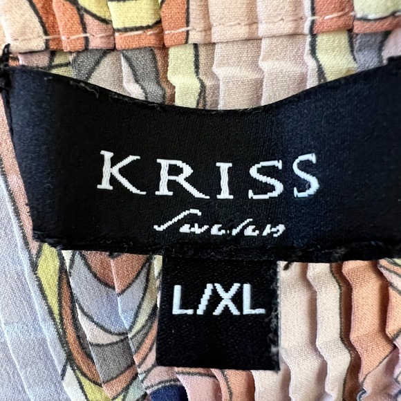 Kriss Sweden Art to Wear Top XL Textured Abstract Artsy 3D Stretch Unique Eco - Picture 4 of 11